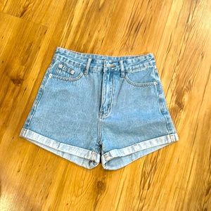 SHEIN blue Jean shorts.